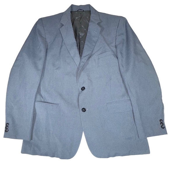 Richard Thomas Other - Richard Thomas Mens Blue Pinstripe Blazer Made USA Two Button‎ No Size Tag